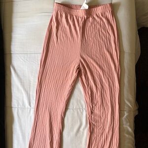 SHEIN Blush Ribbed Lounge Pants